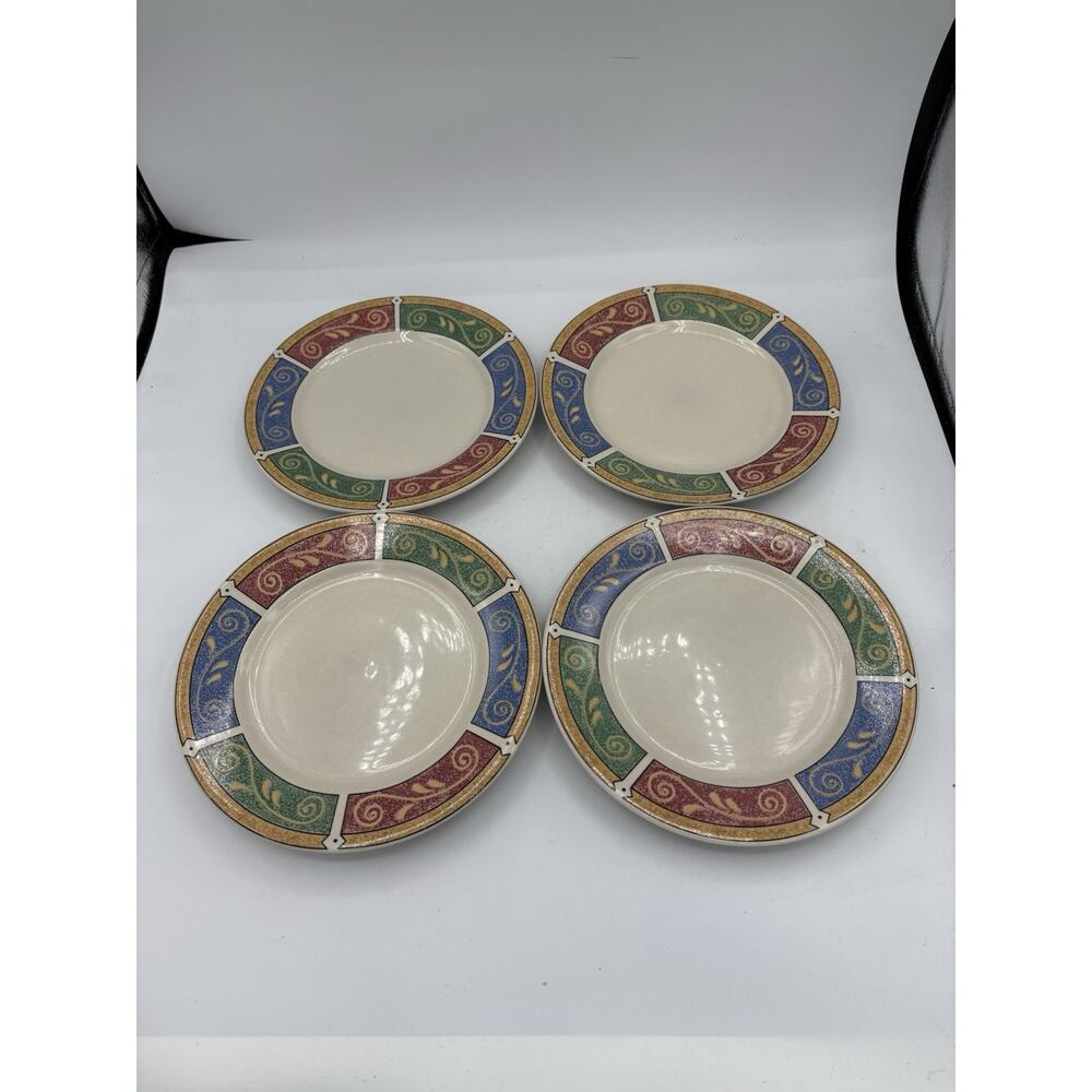 Oneida Sakura Salad Plates Majesticware Persia‎ 7.5” Lot Set of 4 Sue Zipkin Vtg